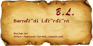 Barnódi Lóránt névjegykártya