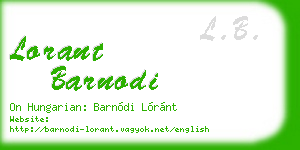lorant barnodi business card